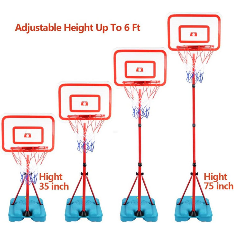 Melissa Adjustable Height Foldable Steel InGround Basketball Hoop with